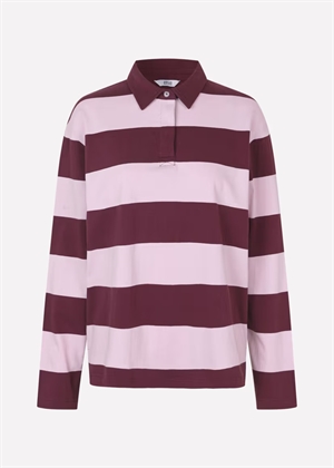 Enkalla ls polo st 7214 Fig-Lilac Stripe Envii 
